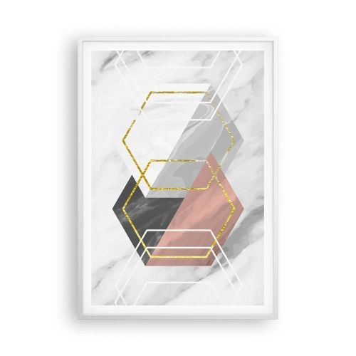 Affiche dans un cadre blanc - Poster - Composition en chaîne - 70x100 cm