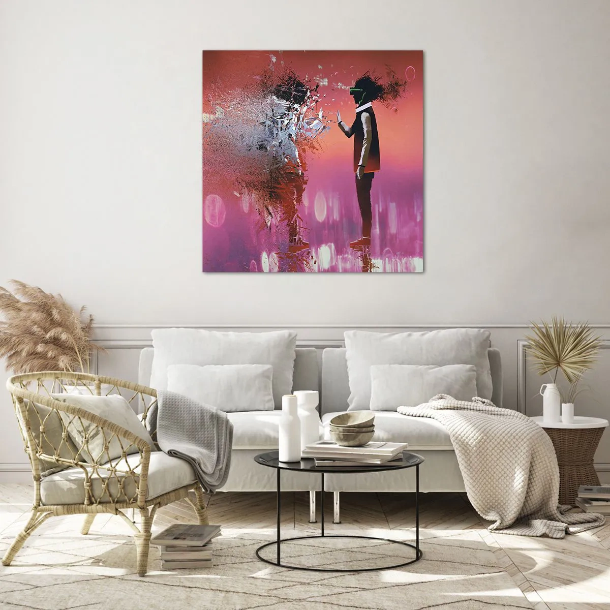 Impression sur verre - Image sur verre - Pouvez-vous regarder à l'intérieur de vous-même ? - 40x40 cm