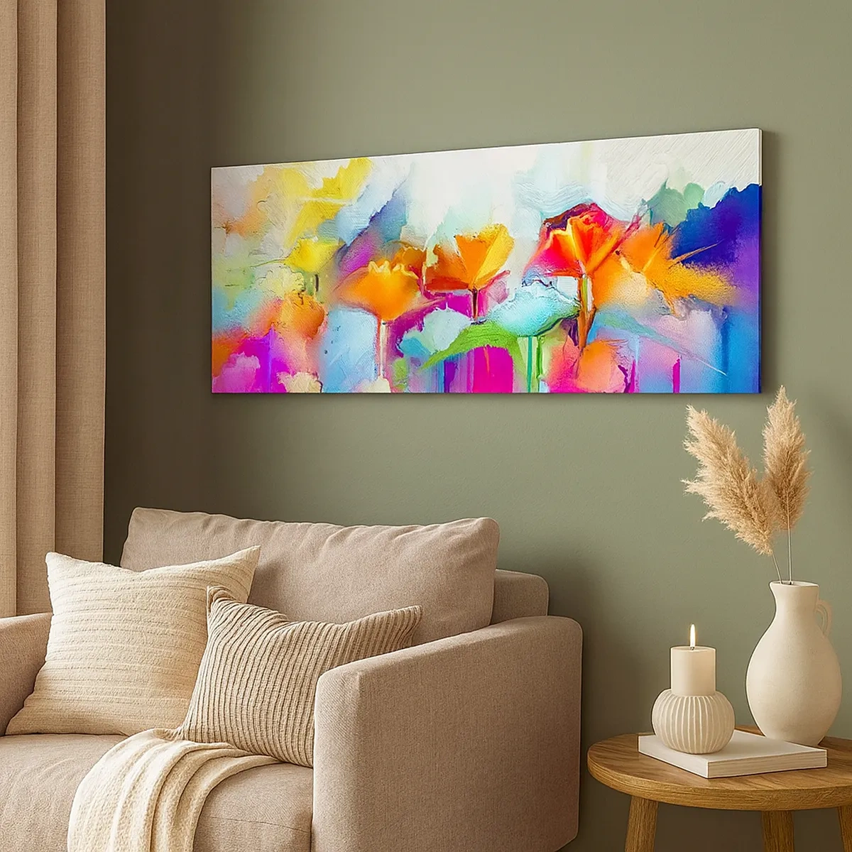 Impression sur toile - Image sur toile - L'arc-en-ciel s'est épanoui - 30x30 cm