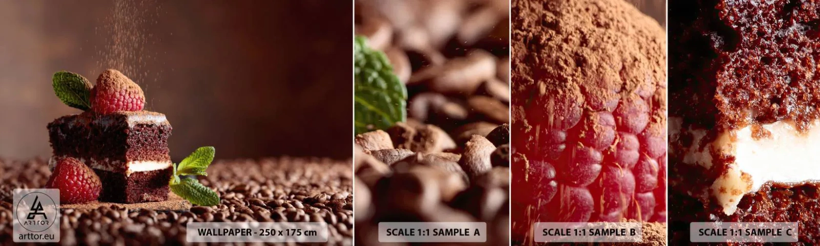 Échantillon De Papier Peint Standard Eco - La vie est douce - Gâteau, Cuisine, La gastronomie - 100x30 cm