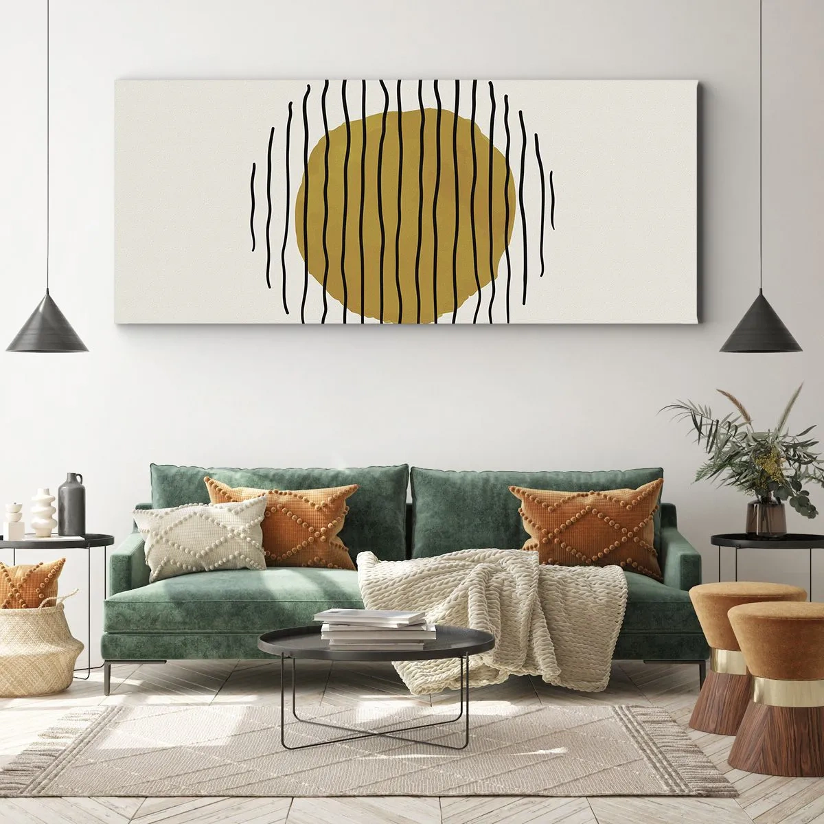Impression sur toile - Image sur toile - Abstraction tremblante de chaleur - 100x40 cm