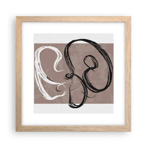 Affiche dans un chêne clair - Poster - Composition – la recherche de la plénitude - 30x30 cm