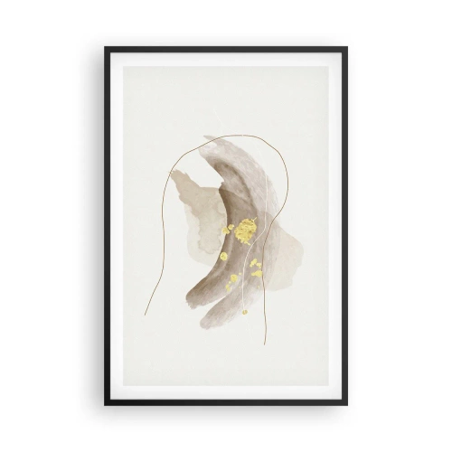 Affiche dans un cadre noir - Poster - rencontré dans l'espace - 61x91 cm