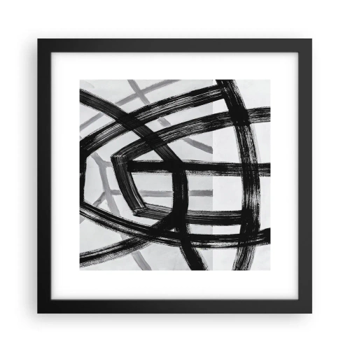 Affiche dans un cadre noir - Poster - Profondeur du bâtiment - 30x30 cm