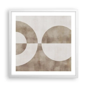 Affiche dans un cadre blanc - Poster - Similitudes et différences - 50x50 cm