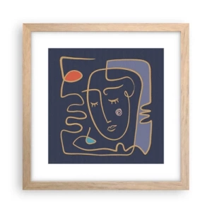 Affiche dans un chêne clair - Poster - En réflexion - 30x30 cm