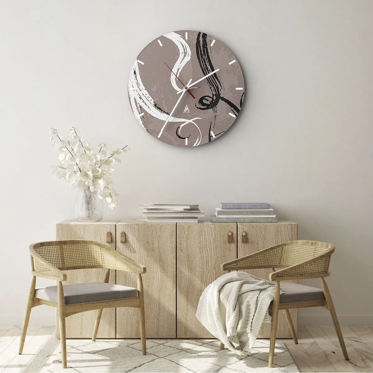 Horloge murale - Pendule murale - Composition – la recherche de la plénitude - 30x30 cm