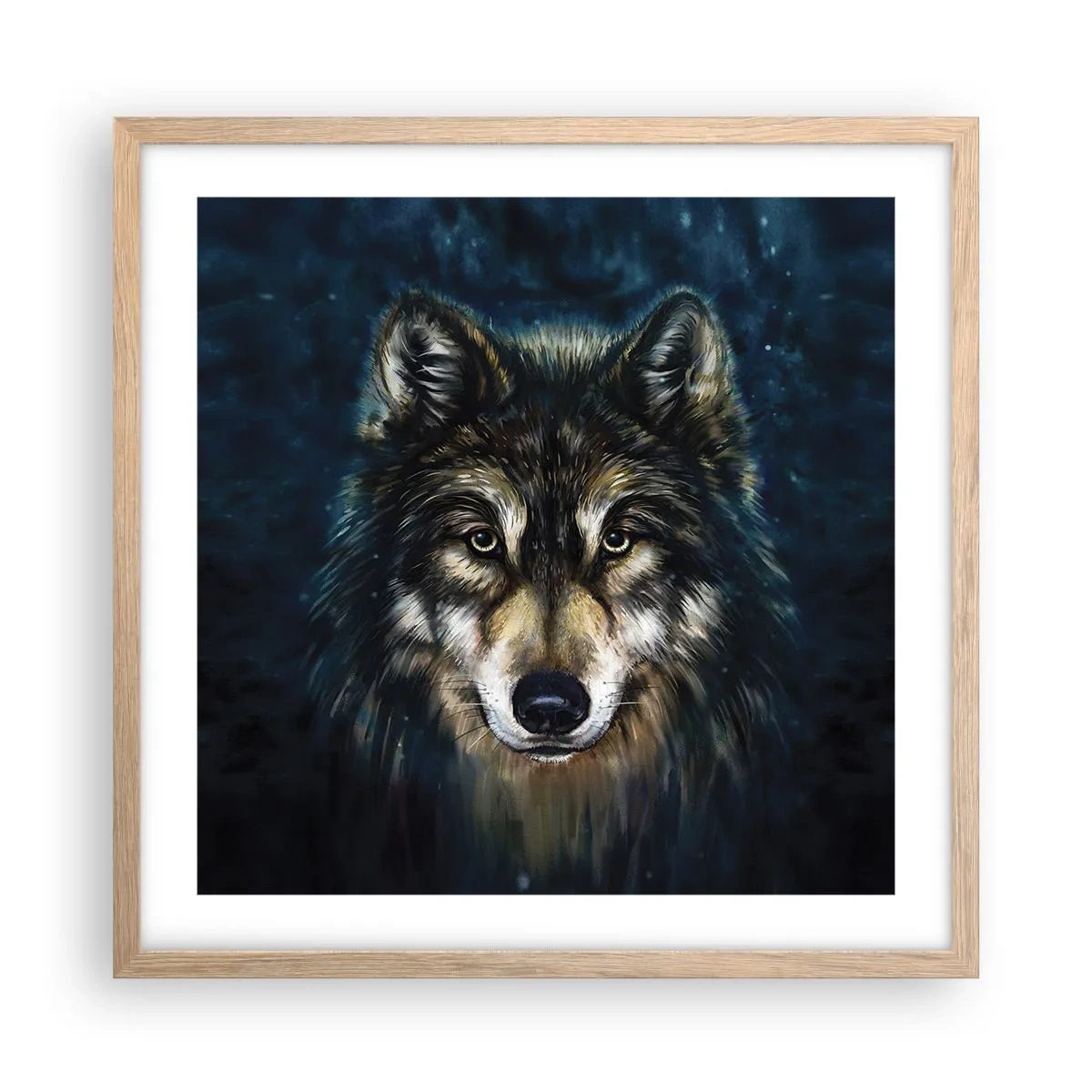 Affiche dans un chêne clair - Poster - Alpha? Et oméga - 50x50 cm