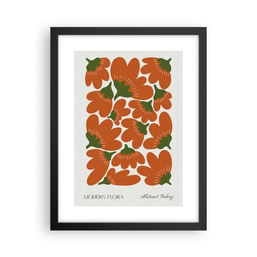 Affiche dans un cadre noir - Poster - La vie des fleurs - 30x40 cm