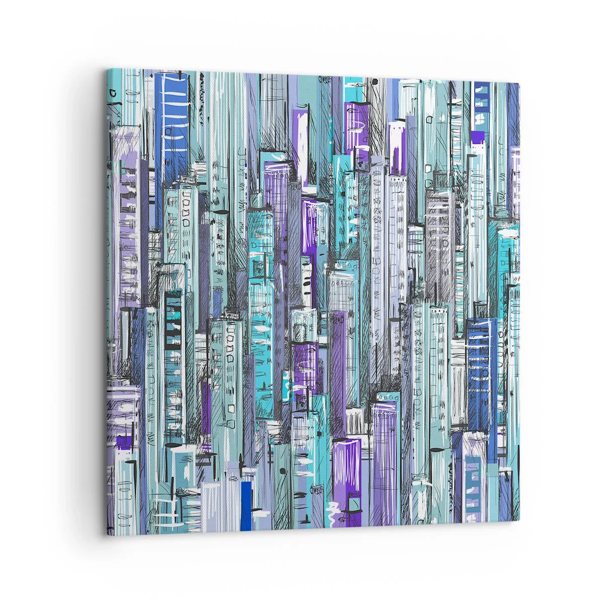 Impression sur toile - Image sur toile - Bleuâtre avec le ciel - 50x50 cm