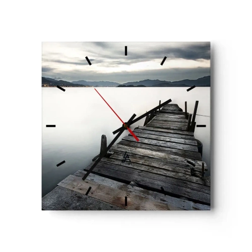 Horloge murale - Pendule murale - Immergez-vous dans la paix - 40x40 cm