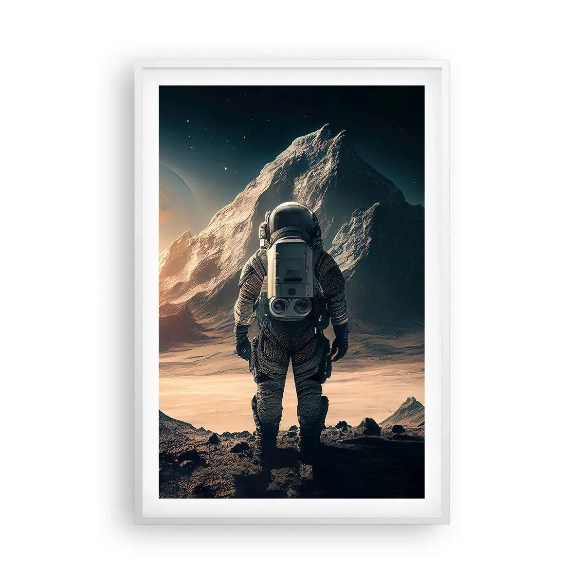 Affiche dans un cadre blanc - Poster - Nouveau défi - 61x91 cm