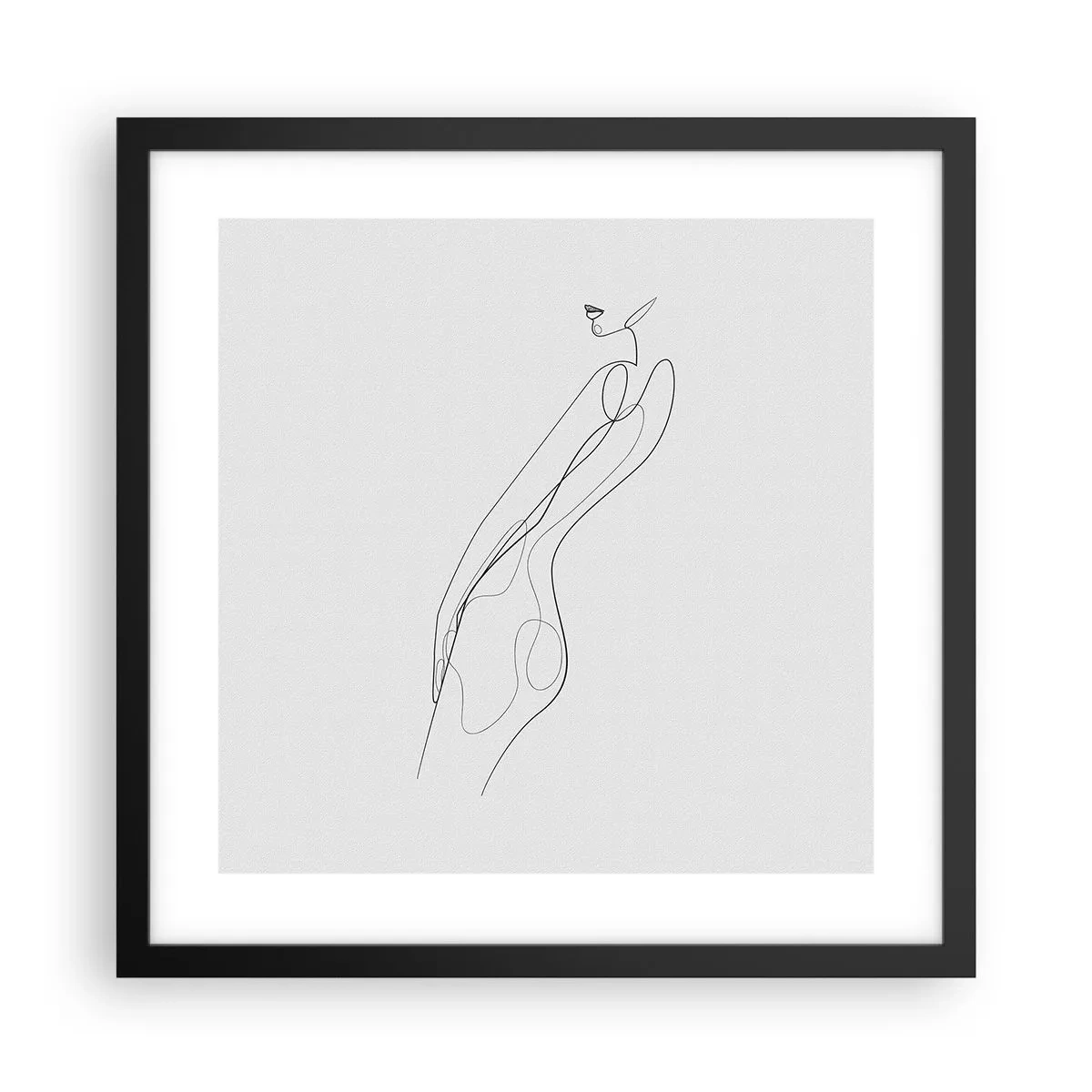 Affiche dans un cadre noir - Poster - Juste une promesse - 40x40 cm