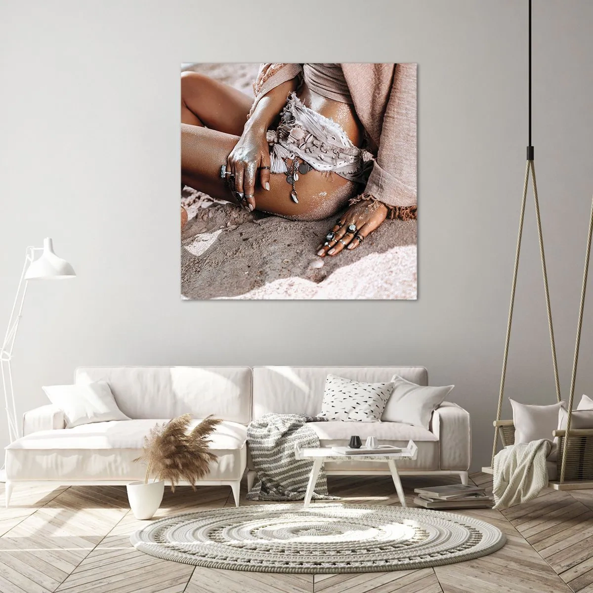 Impression sur toile - Image sur toile - Rejeté par la vague? - 40x40 cm