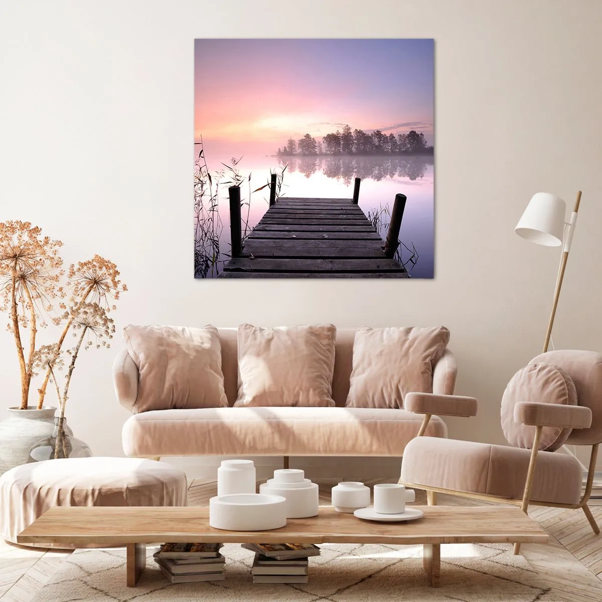 Impression sur toile - Image sur toile - De la brume lilas… - 30x30 cm