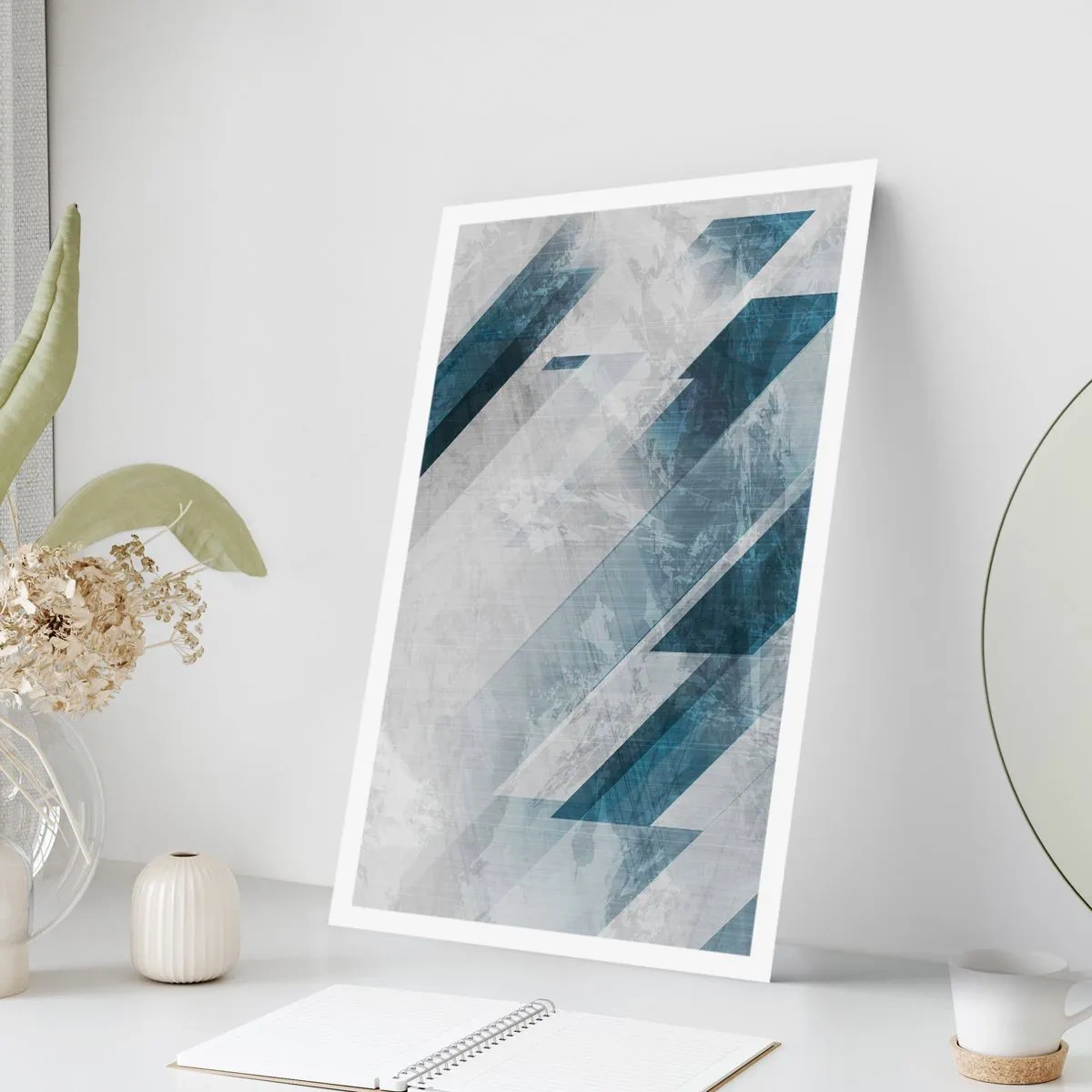 Affiche - Poster - Composition spatiale - mouvement gris - 70x100 cm