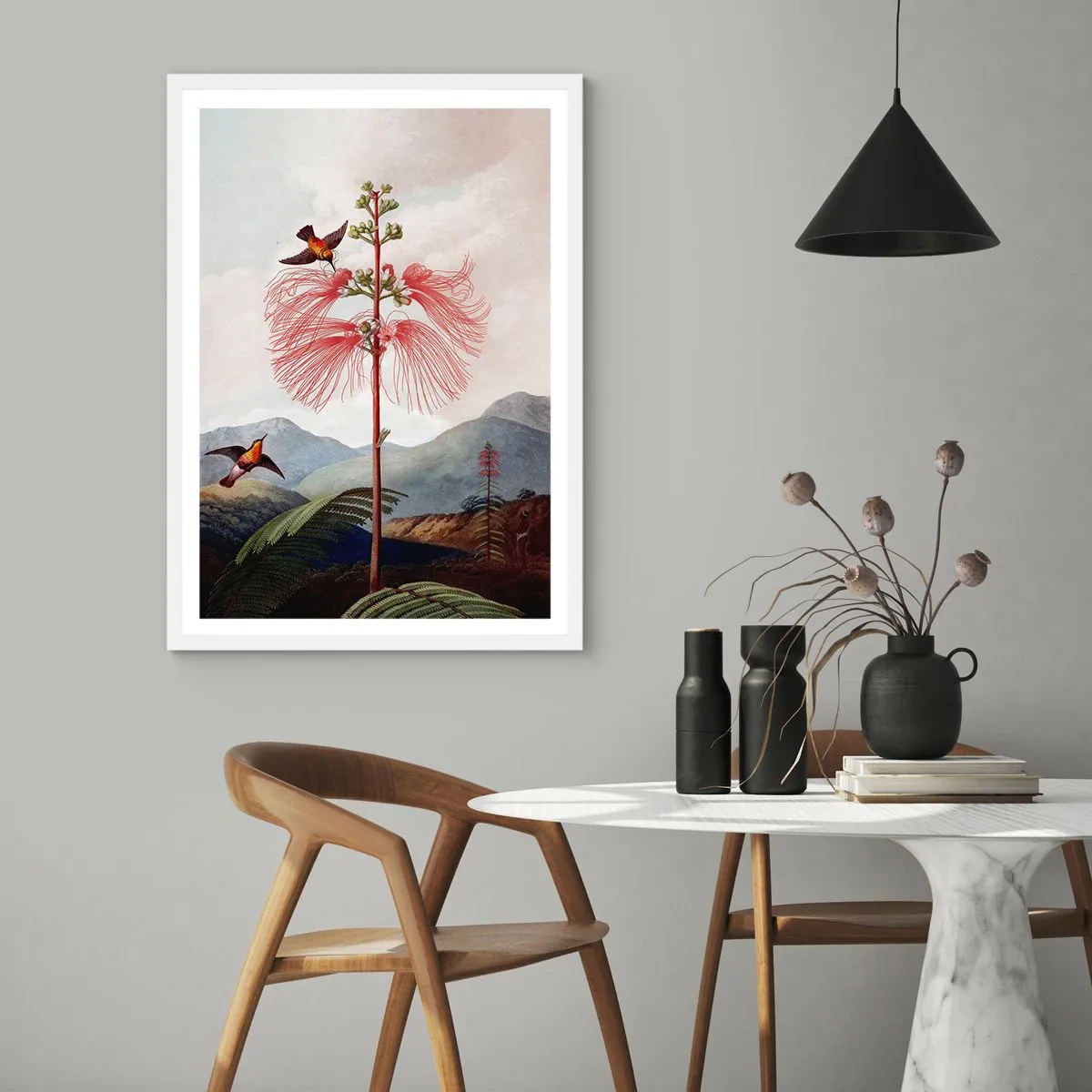 Affiche dans un cadre blanc - Poster - Dans un paradis tropical - 70x100 cm