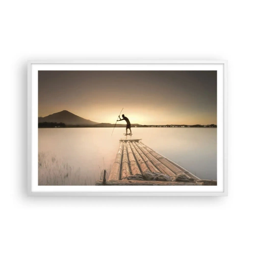 Affiche dans un cadre blanc - Poster - Avant la fin du jour - 91x61 cm
