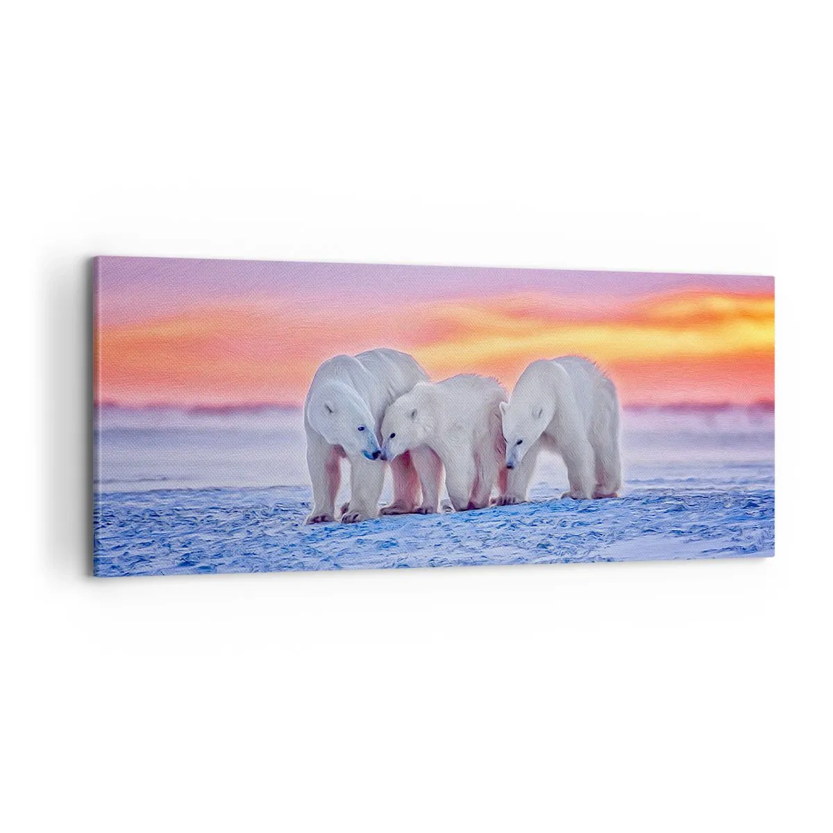 Impression sur toile - Image sur toile - La chaleur familiale suffit - 100x40 cm