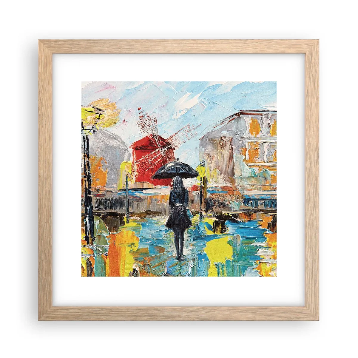 Affiche dans un chêne clair - Poster - Légende parisienne - 30x30 cm