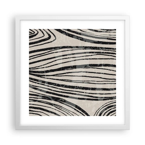 Affiche dans un cadre blanc - Poster - Ligne de marécage - 40x40 cm