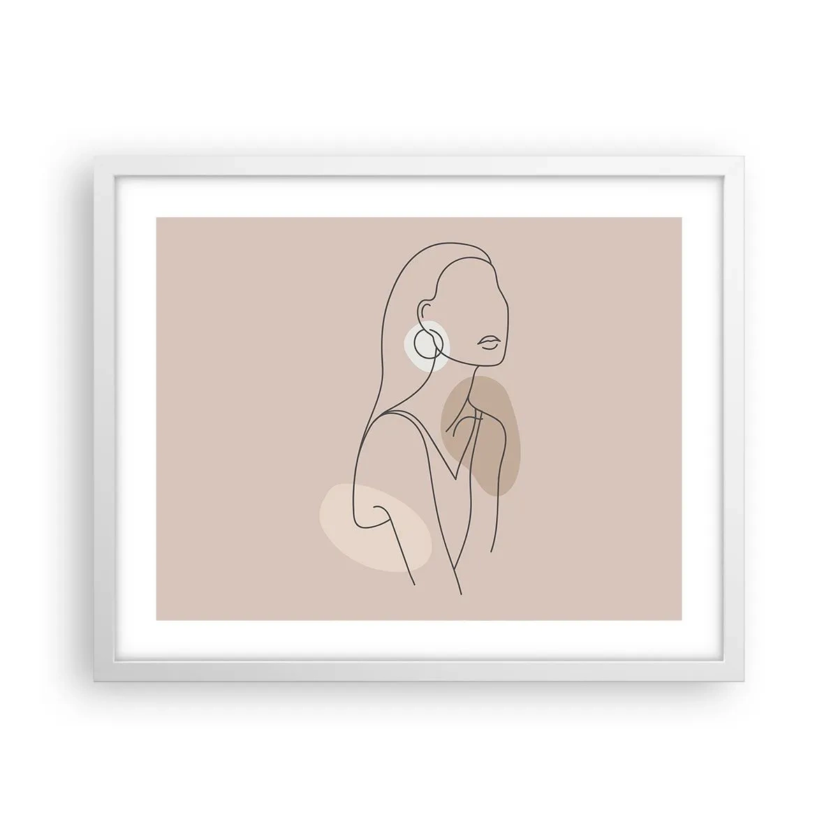 Affiche dans un cadre blanc - Poster - Icone féminin - 50x40 cm