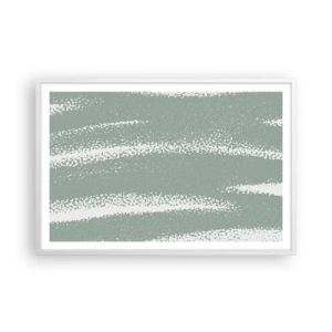 Affiche dans un cadre blanc - Poster - Abstraction dans un climat hivernal - 91x61 cm