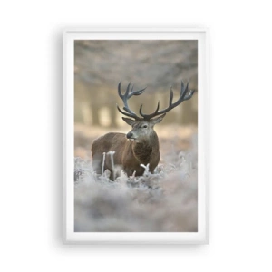 Affiche dans un cadre blanc - Poster - Une matinée animée - 61x91 cm