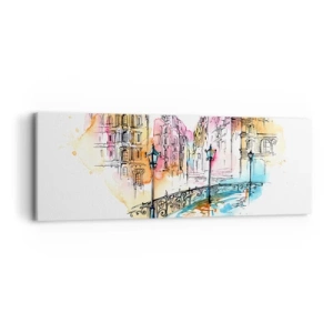 Impression sur toile - Image sur toile - Le coeur de la ville - 90x30 cm