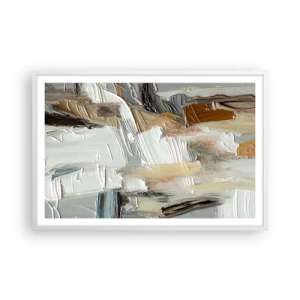 Affiche dans un cadre blanc - Poster - Couches colorées - 91x61 cm