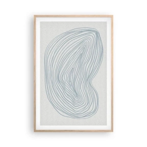 Affiche dans un chêne clair - Poster - Une goutte de sourire - 61x91 cm