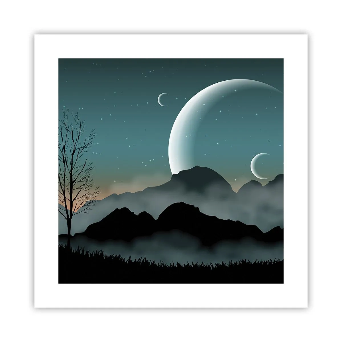 Affiche - Poster - Carnaval de la nuit étoilée - 40x40 cm