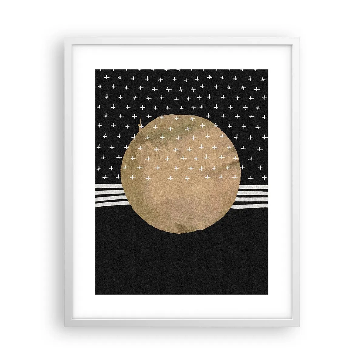 Affiche dans un cadre blanc - Poster - Composition : drapeau galaxie - 40x50 cm