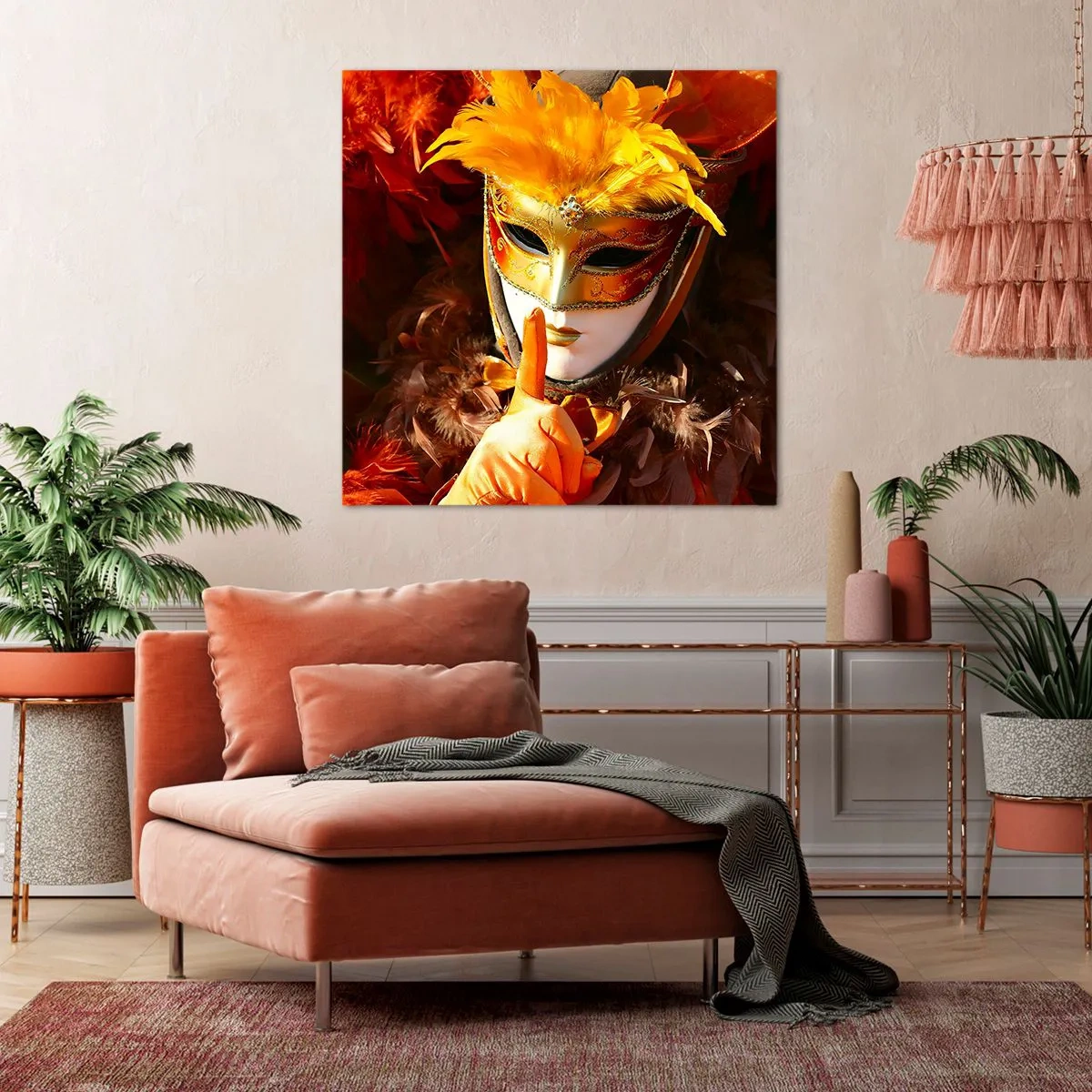 Impression sur toile - Image sur toile - Le secret est une partie du jeu - 40x40 cm