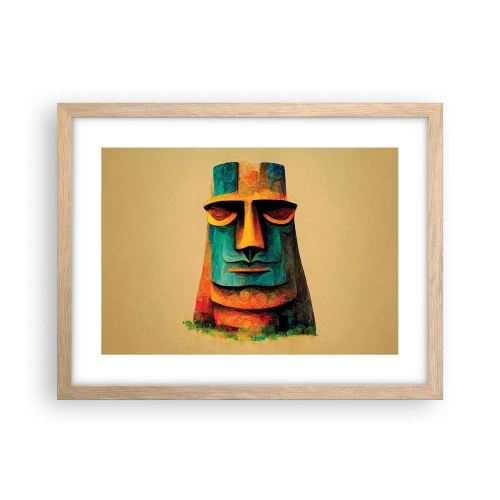 Affiche dans un chêne clair - Poster - Statuesque et sympathique - 40x30 cm