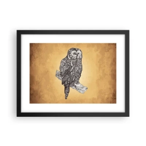 Affiche dans un cadre noir - Poster - Ornements complexes de sagesse - 40x30 cm