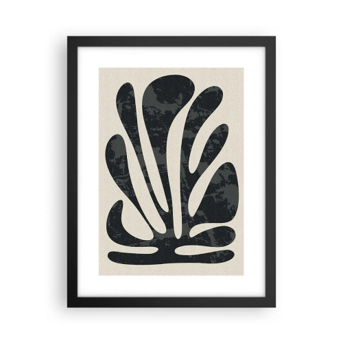 Affiche dans un cadre noir - Poster - Abstraction à plusieurs doigts - 30x40 cm