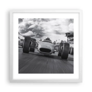 Affiche dans un cadre blanc - Poster - Puissance! - 40x40 cm