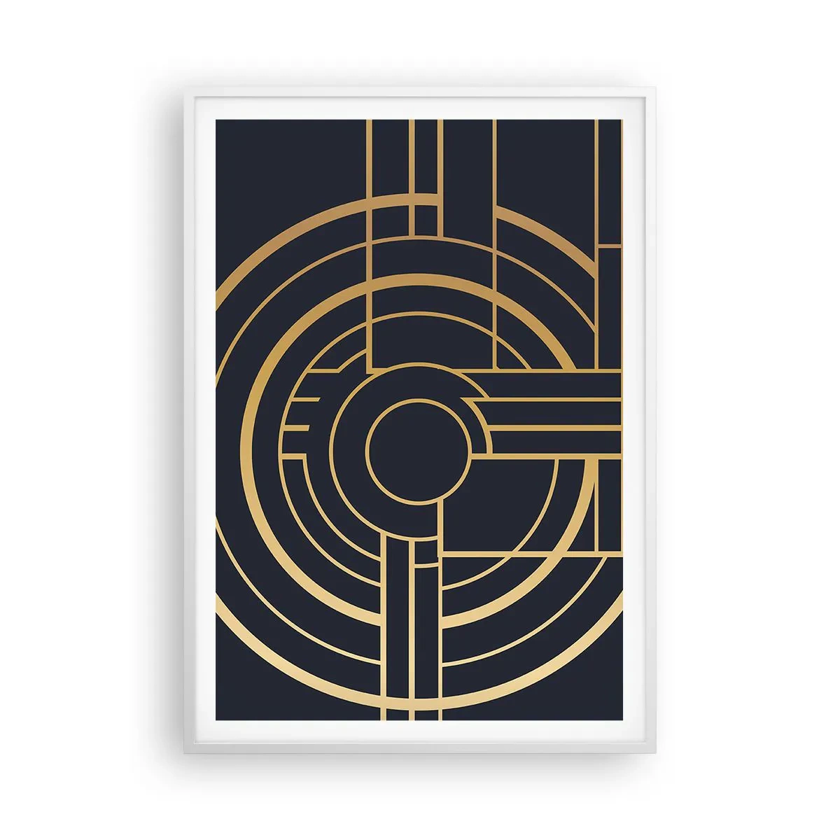 Affiche dans un cadre blanc - Poster - Rotation des éléments - 70x100 cm