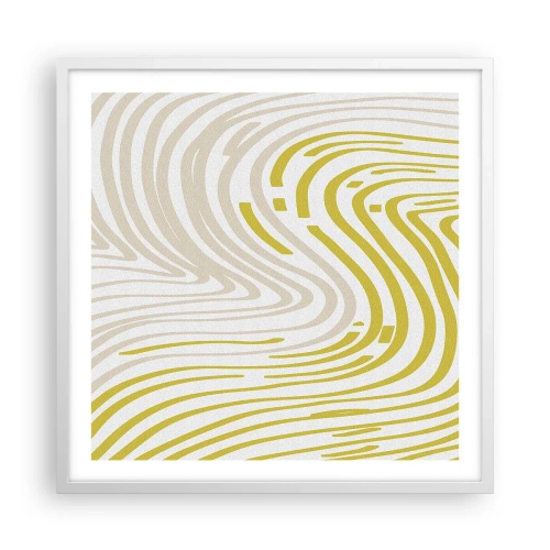 Affiche dans un cadre blanc - Poster - Une composition au léger virage - 60x60 cm