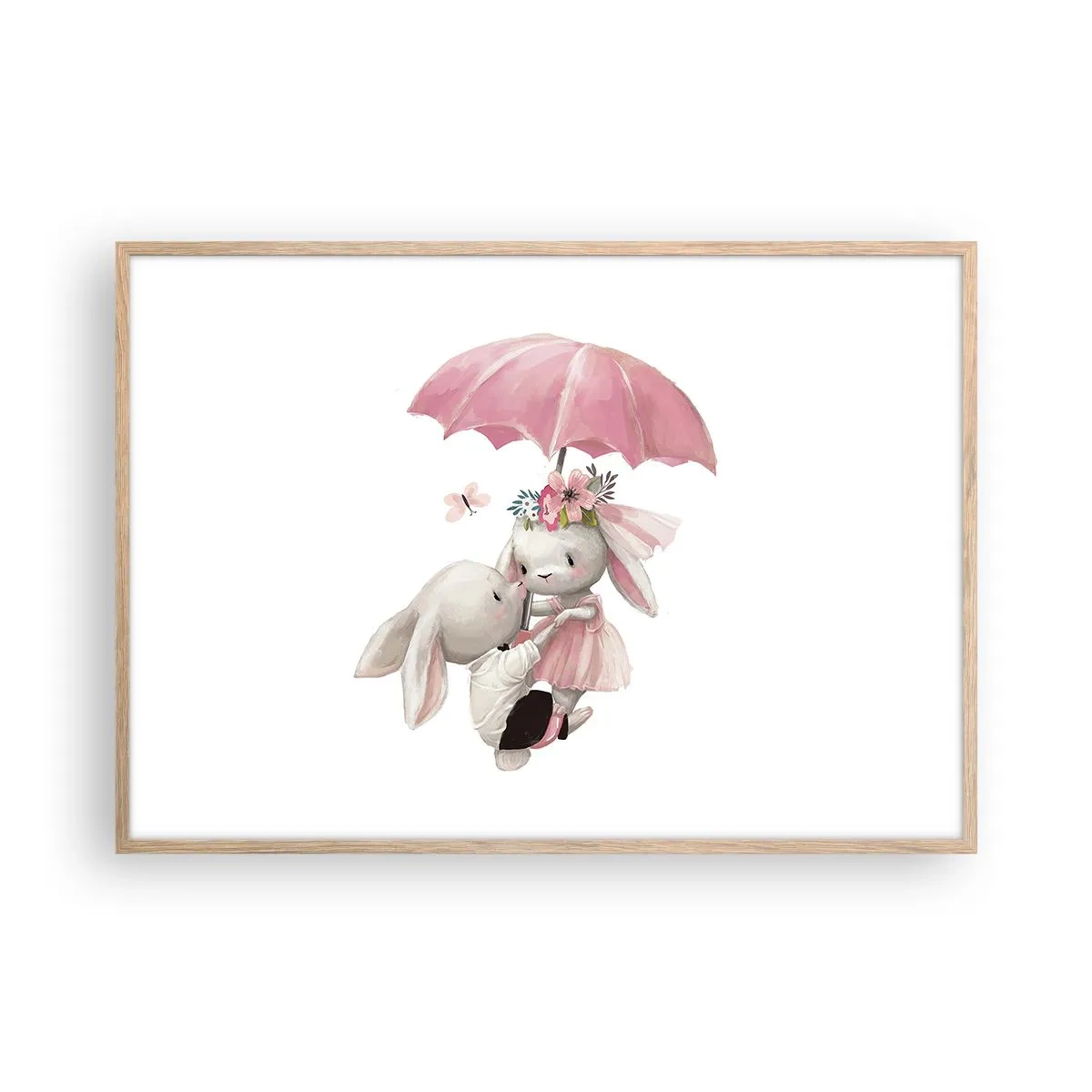 Affiche dans un chêne clair - Poster - C'est ça l'amour - 100x70 cm