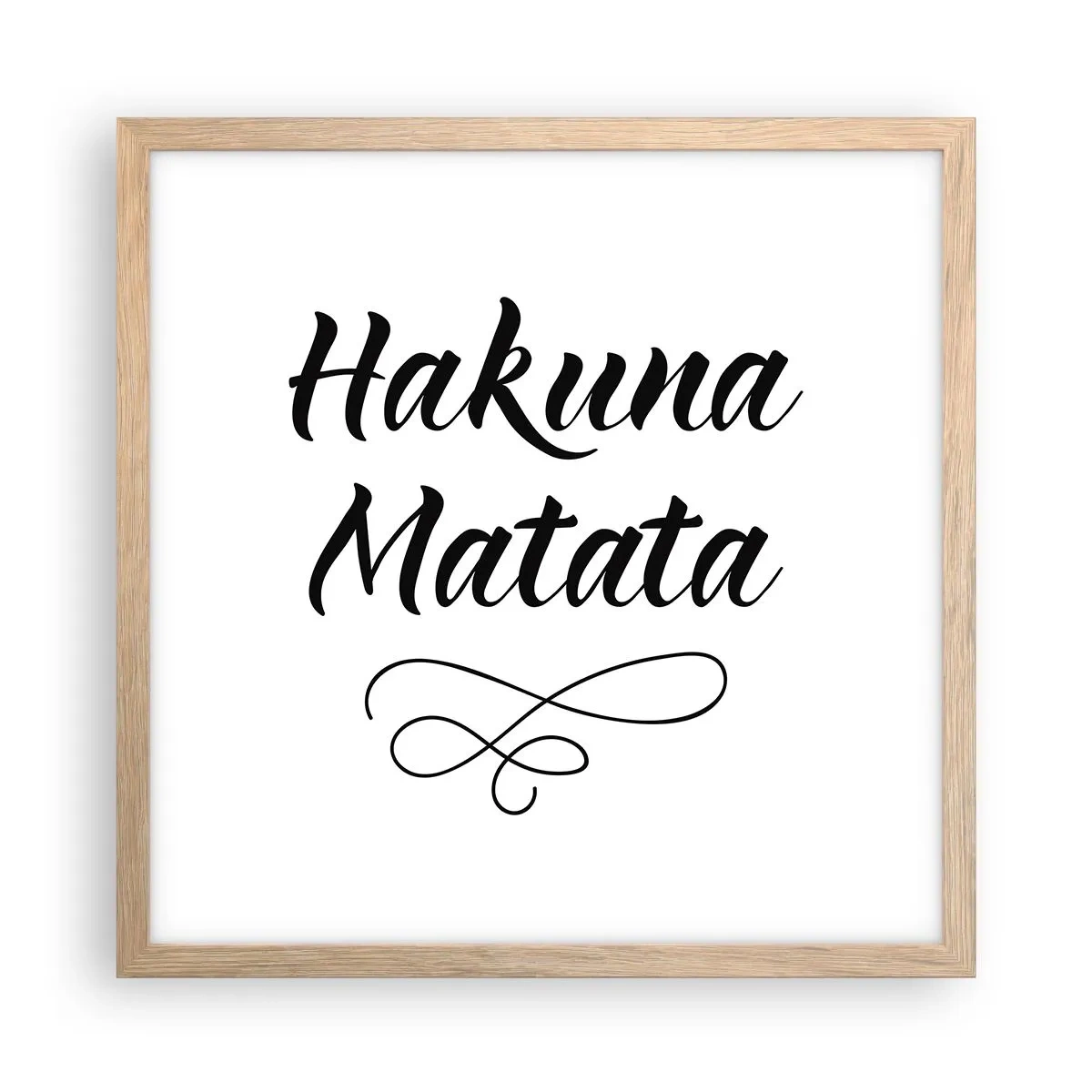 Affiche dans un chêne clair - Poster - Le meilleur conseil - 40x40 cm