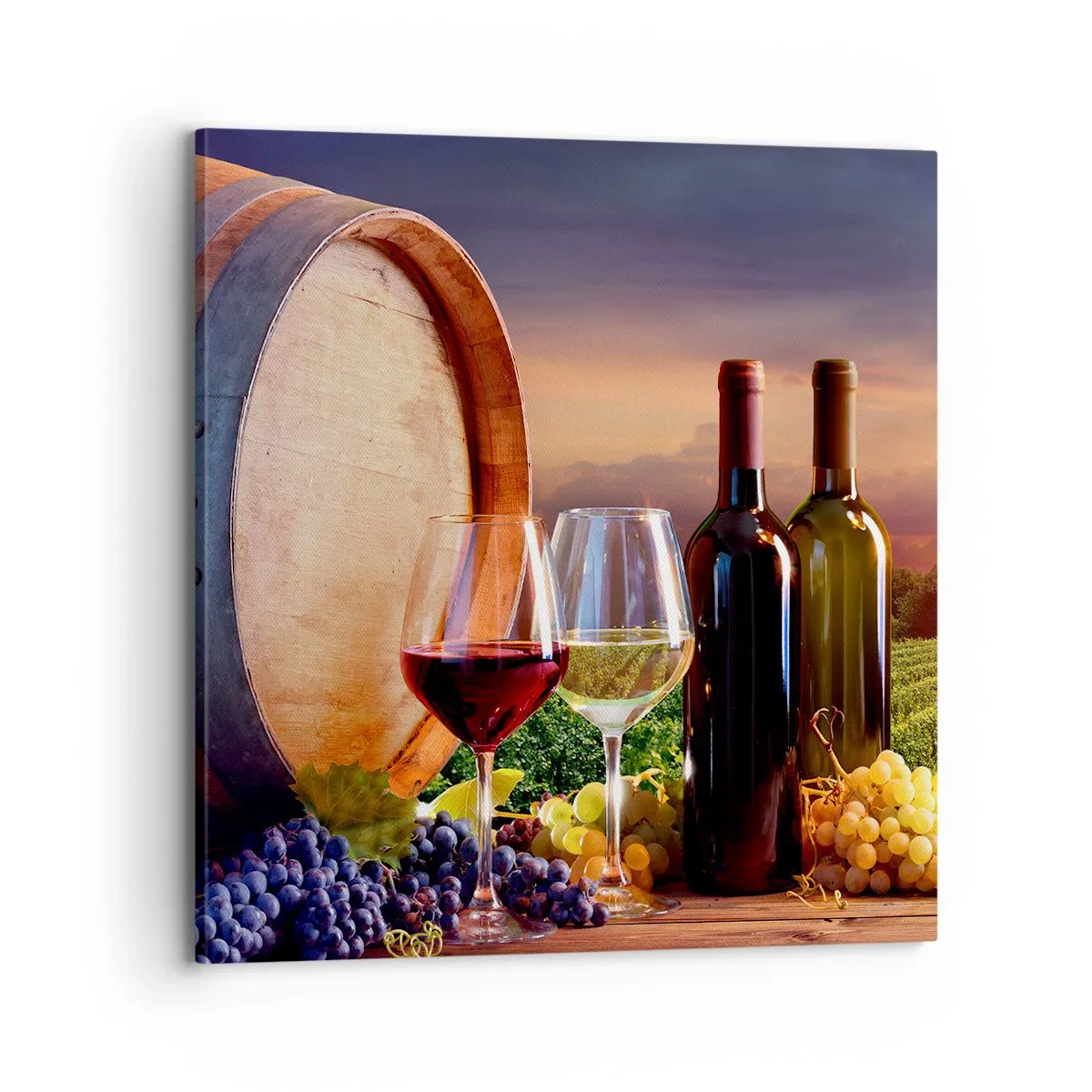 Impression sur toile - Image sur toile - Ici la vie a du goût - 70x70 cm