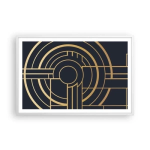 Affiche dans un cadre blanc - Poster - Rotation des éléments - 91x61 cm