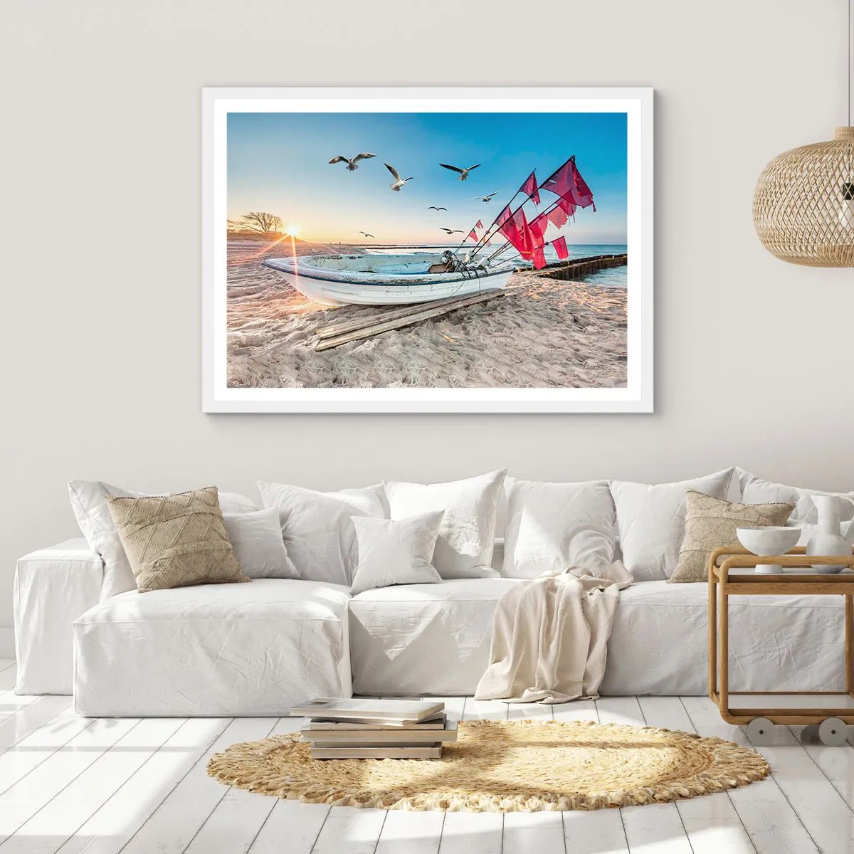 Affiche dans un cadre blanc - Poster - Repos mérité - 70x50 cm