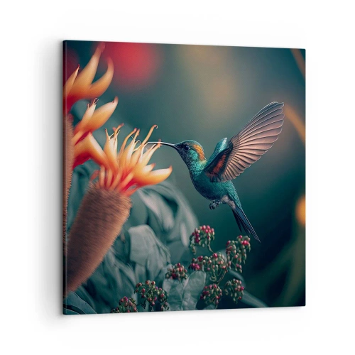 Impression sur toile - Image sur toile - une vie vraiment colorée - 50x50 cm