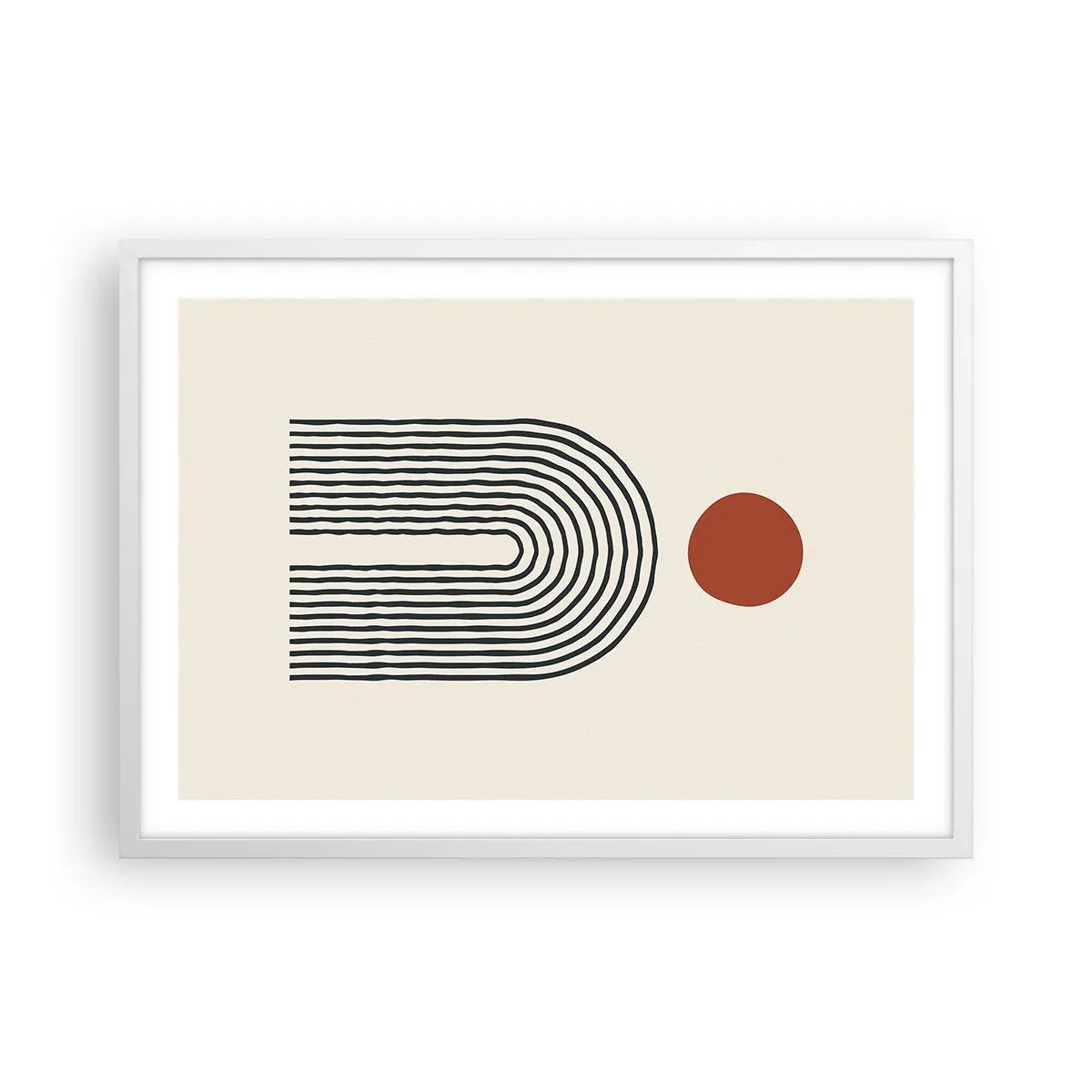 Affiche dans un cadre blanc - Poster - Le magnétisme des formes et des couleurs - 70x50 cm