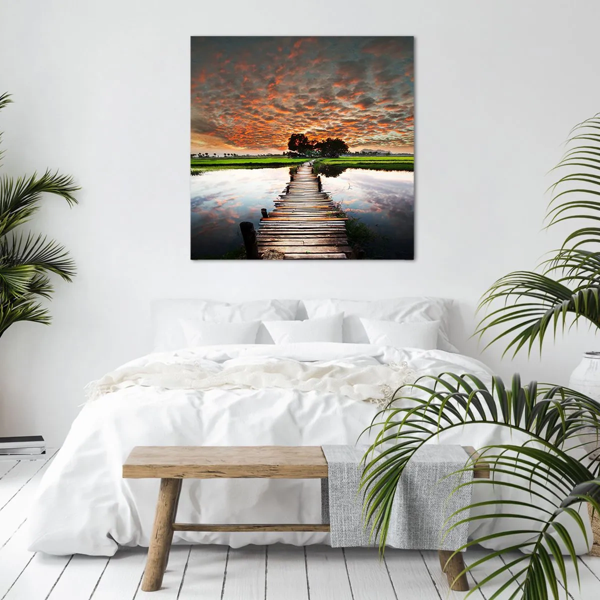 Impression sur toile - Image sur toile - Étendez vos bras - respirez - 50x50 cm