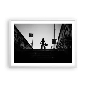 Affiche dans un cadre blanc - Poster - Pèlerinage urbain - 70x50 cm