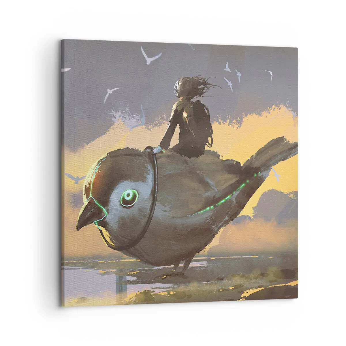 Impression sur toile - Image sur toile - Un arrêt sur un voyage fantastique - 50x50 cm